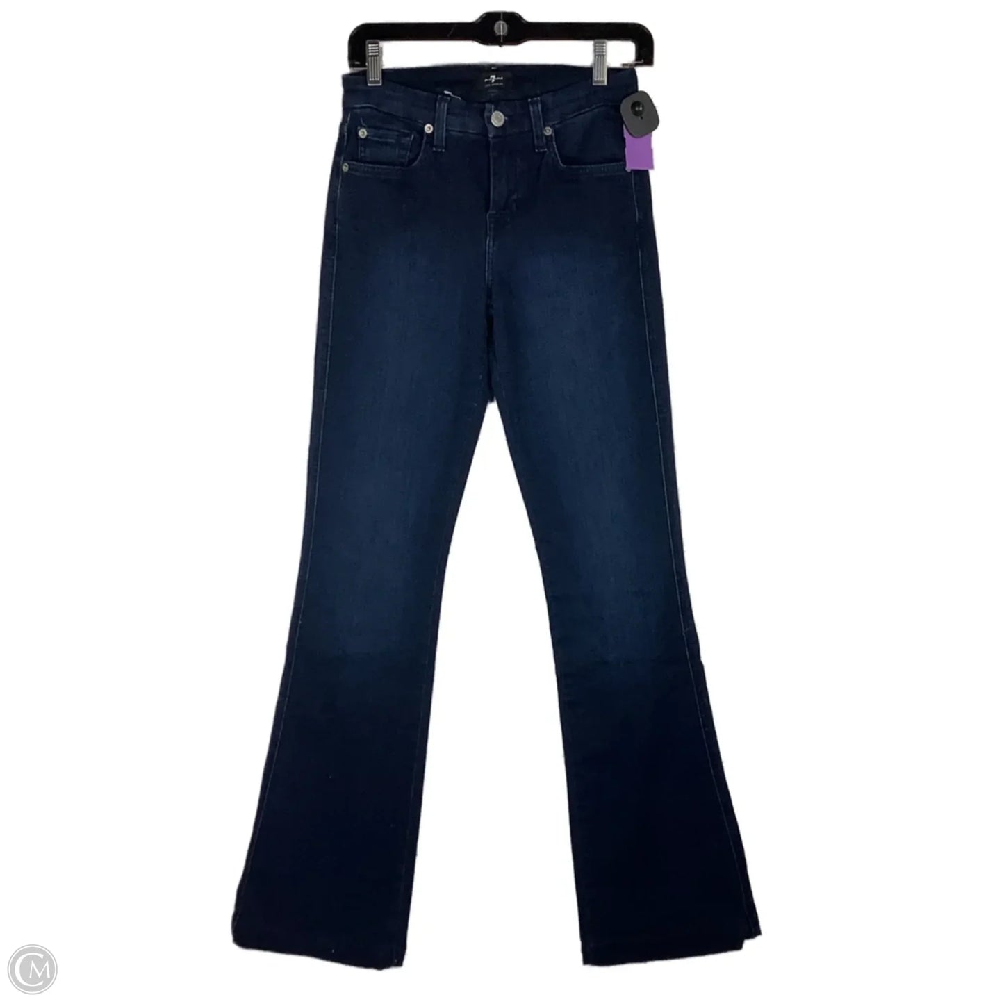 Jeans Flared By 7 For All Mankind In Blue Denim, Size: 26