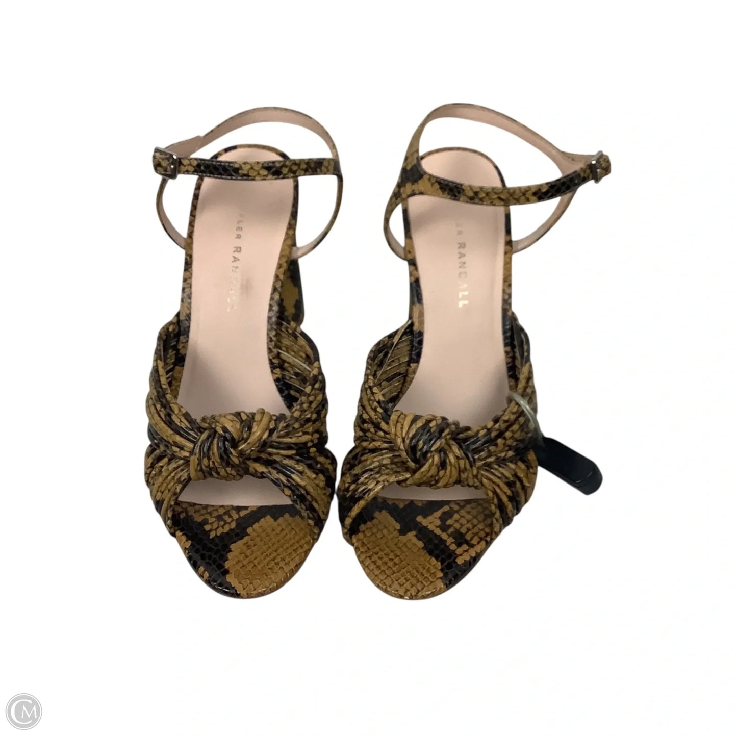 Sandals Heels Block By Loeffler Randall In Snakeskin Print, Size: 7.5