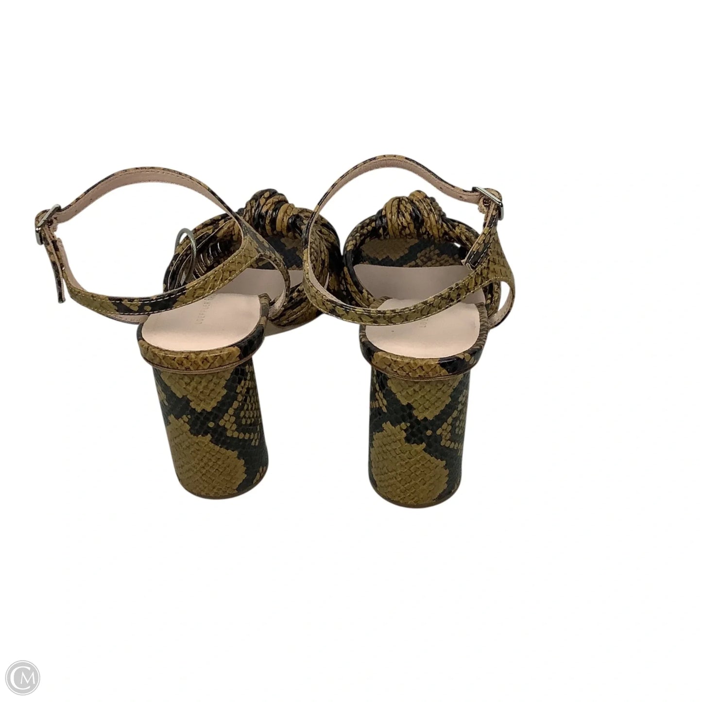 Sandals Heels Block By Loeffler Randall In Snakeskin Print, Size: 7.5