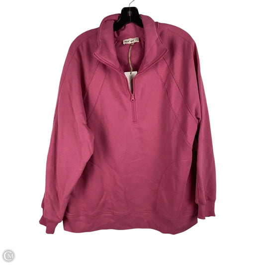 Sweatshirt Collar By Clothes Mentor In Pink, Size: L