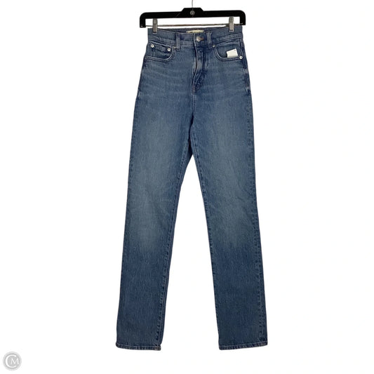 Jeans Straight By Madewell In Blue Denim, Size: 4