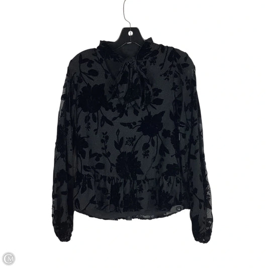 Top Long Sleeve By Express In Black, Size: Xs