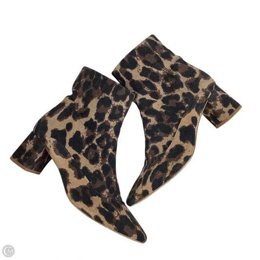 Boots Ankle Heels By Clothes Mentor In Animal Print, Size: 8