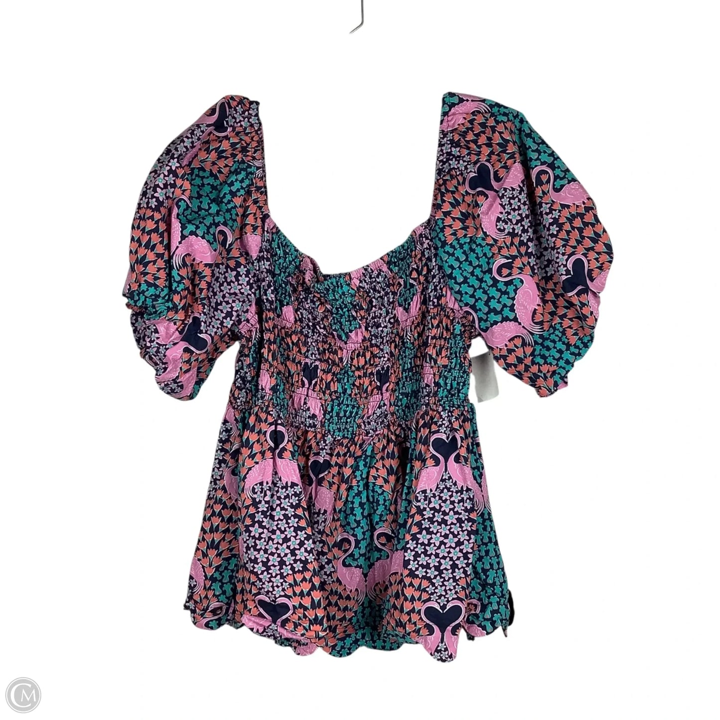 Top Short Sleeve By Simply Southern In Multi-colored, Size: Xl