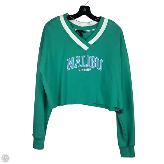 Sweater By Forever 21 In Green, Size: L