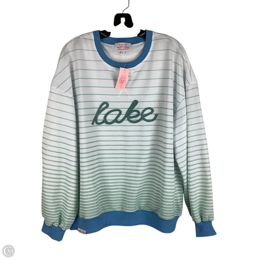Sweatshirt Crewneck By Simply Southern In Striped Pattern, Size: L