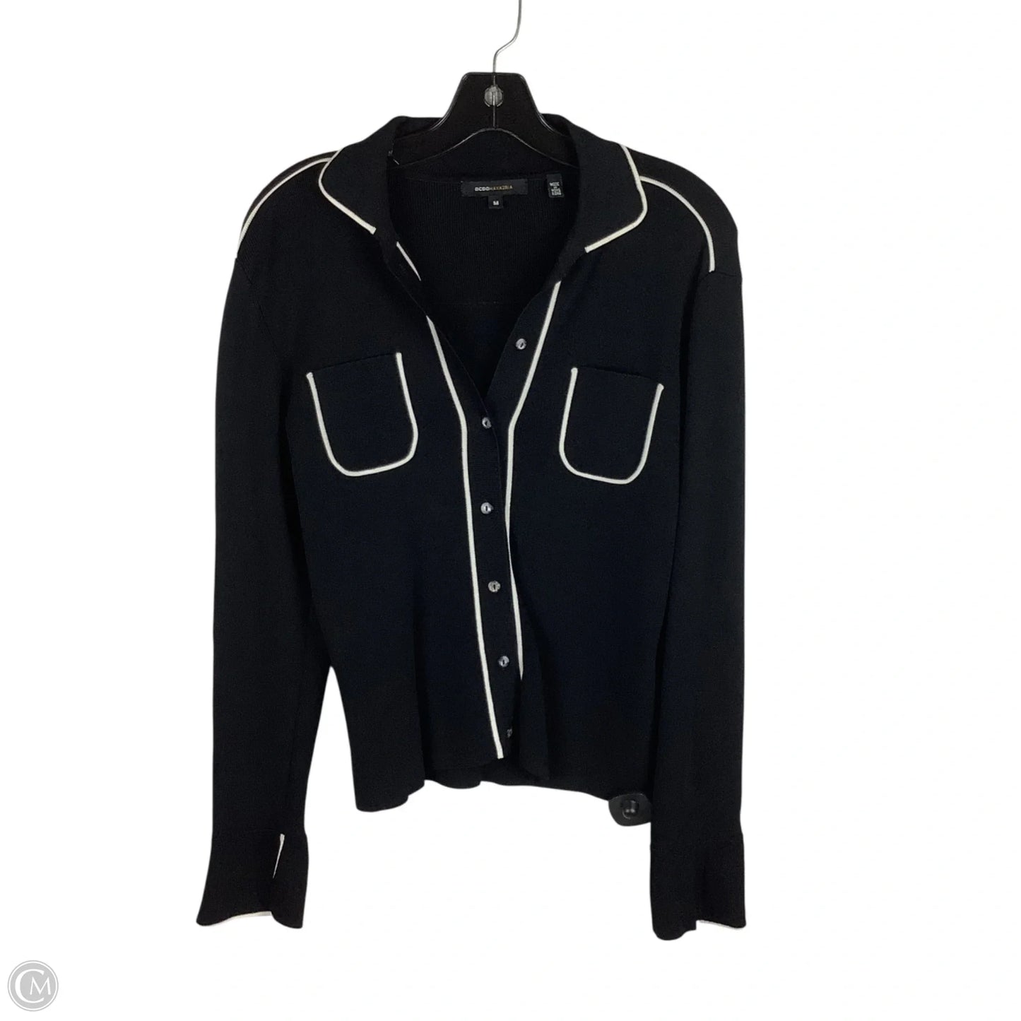 Top Long Sleeve By Bcbgmaxazria In Black, Size: M