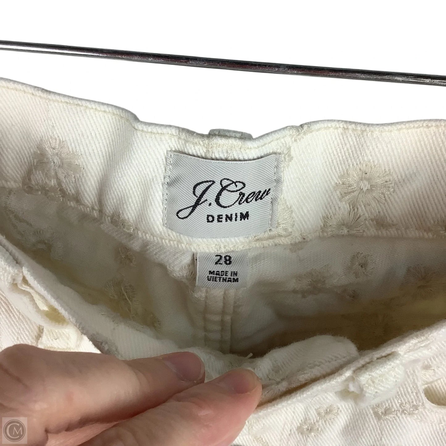 Jeans Straight By J. Crew In Cream Denim, Size: 6 (28)