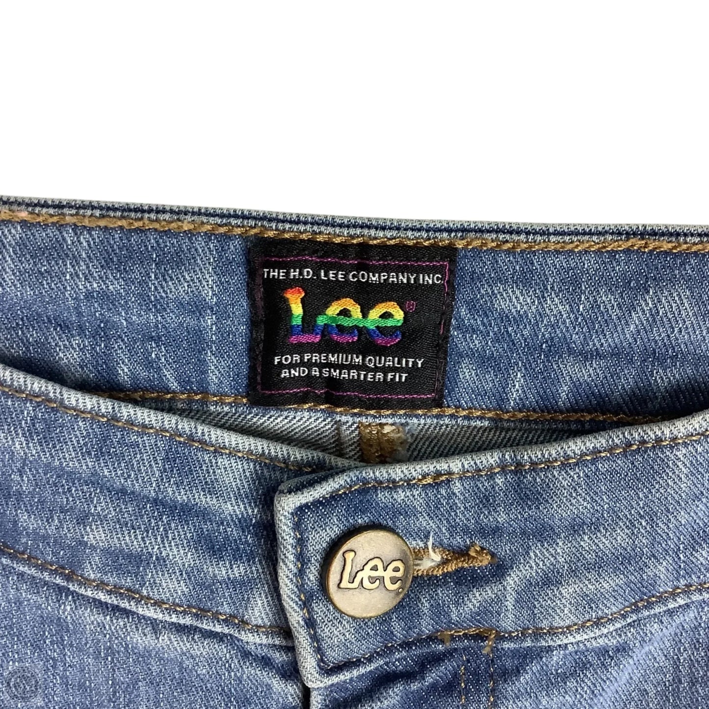 Jeans Wide Leg By Lee In Blue Denim, Size: 8 (30)