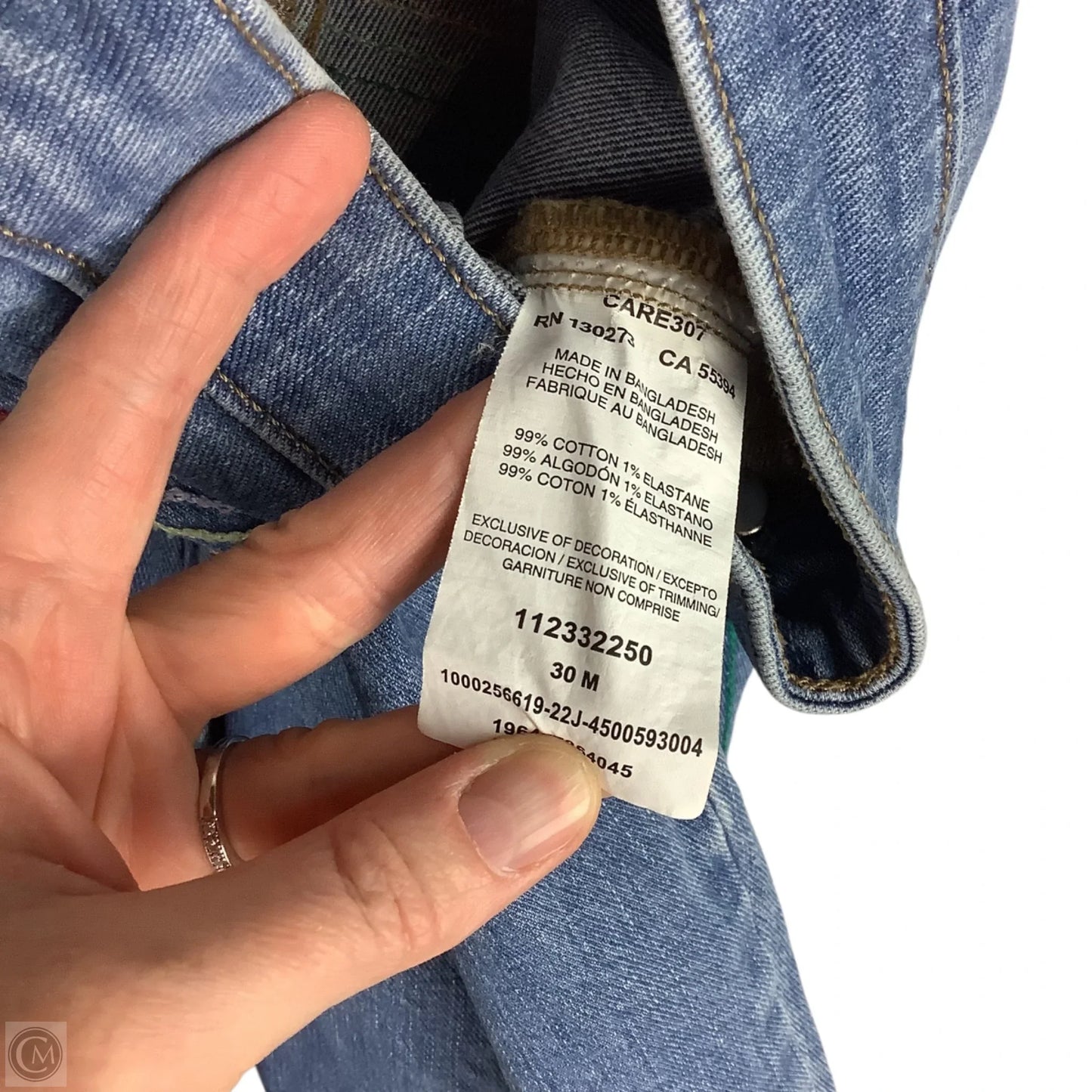 Jeans Wide Leg By Lee In Blue Denim, Size: 8 (30)