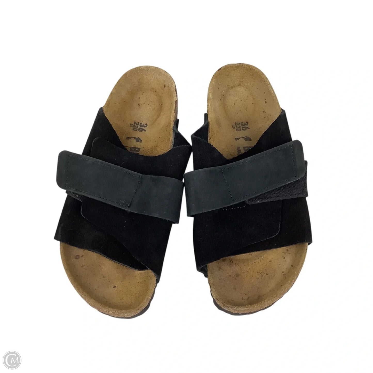 Sandals Flats By Birkenstock In Black, Size: 5 (36)