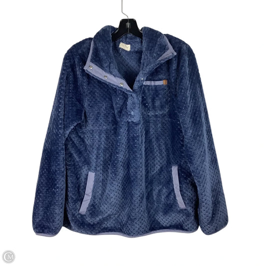 Jacket Faux Fur & Sherpa By Simply Southern In Blue, Size: L