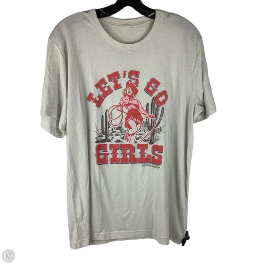 Top Short Sleeve Basic By Clothes Mentor In Cream