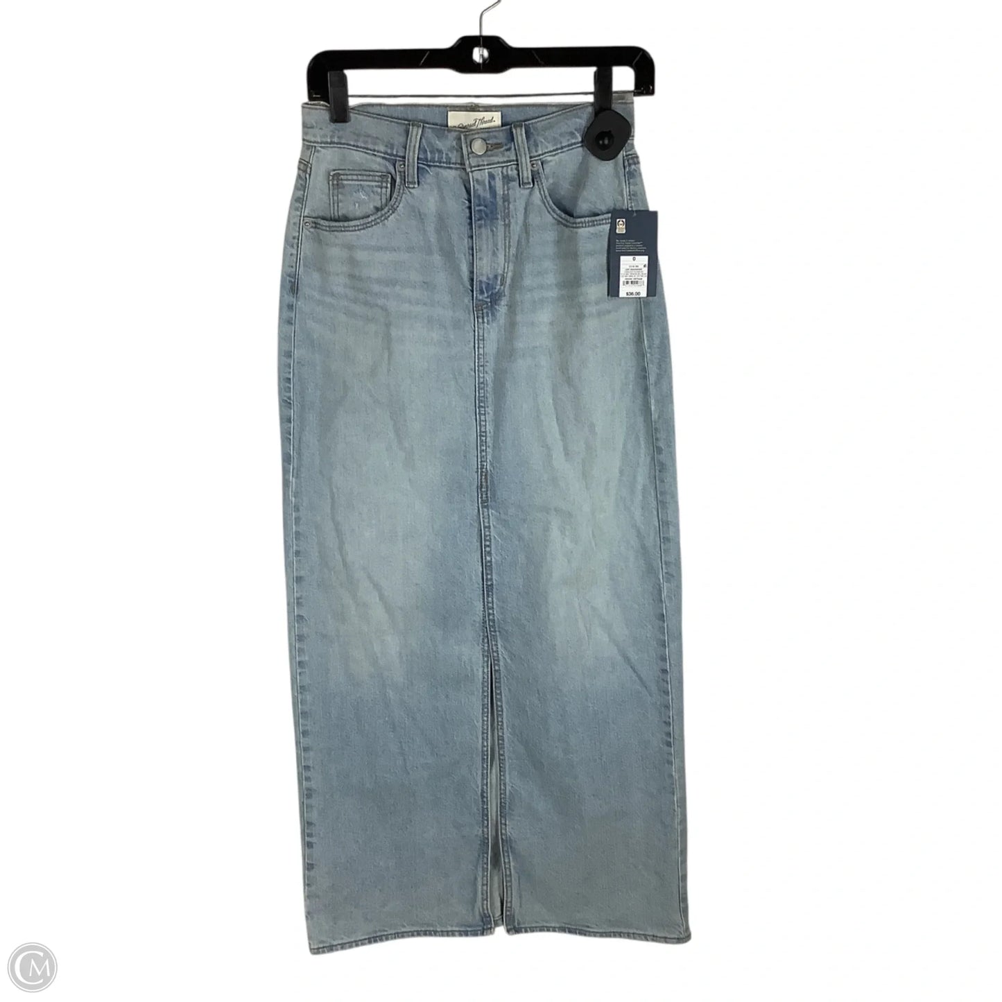 Skirt Maxi By Universal Thread In Blue Denim, Size: 0