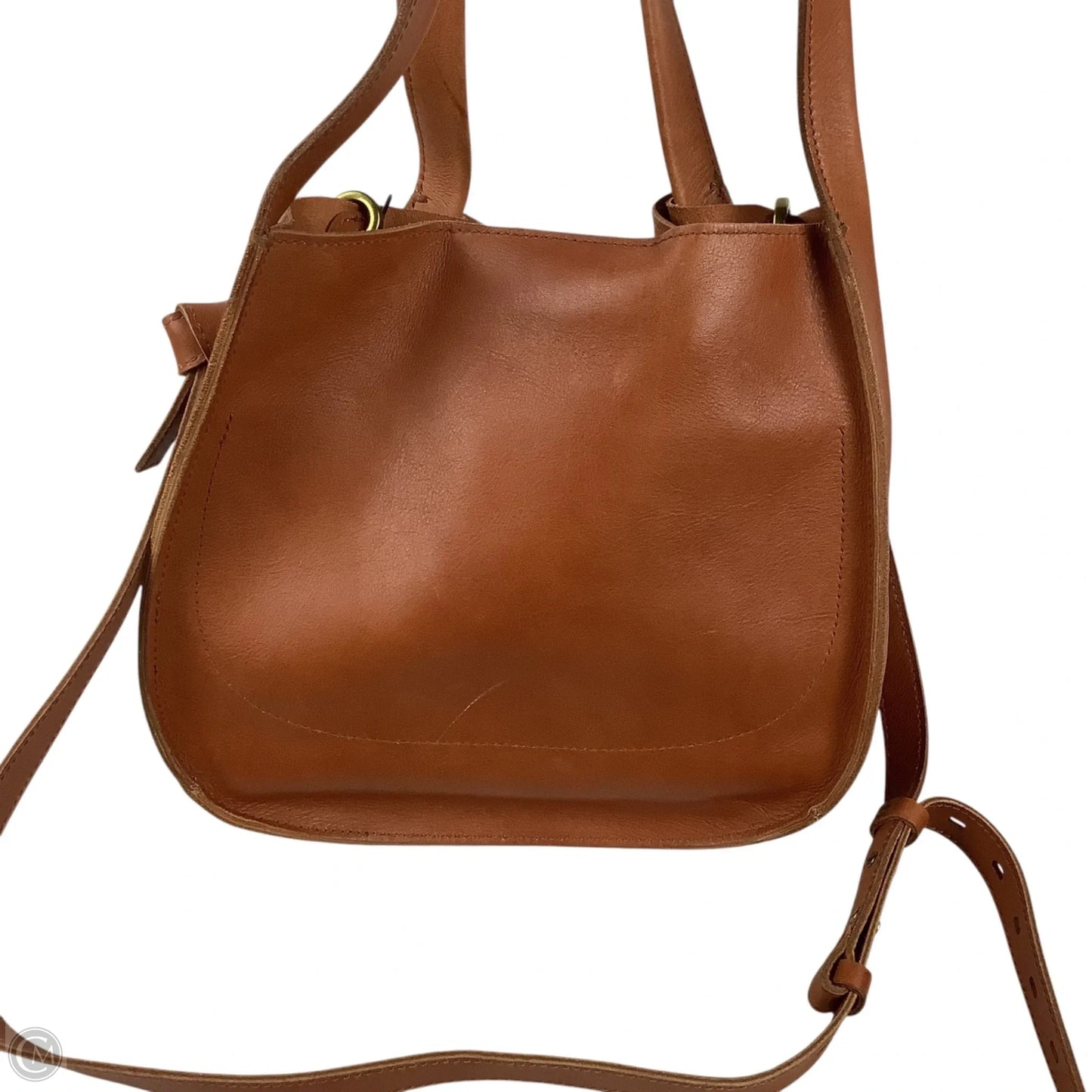 Handbag Leather By Madewell, Size: Medium