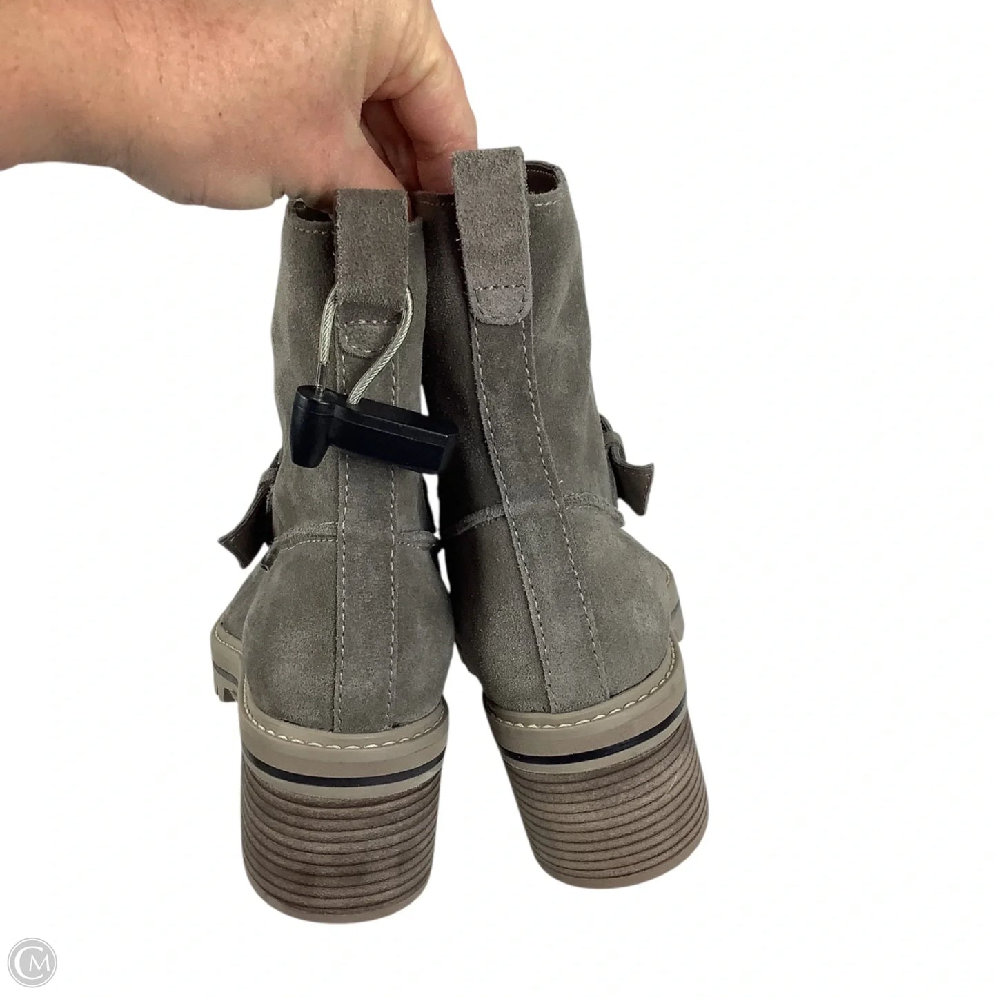 Boots Ankle Heels By Bernardo In Grey, Size: 8