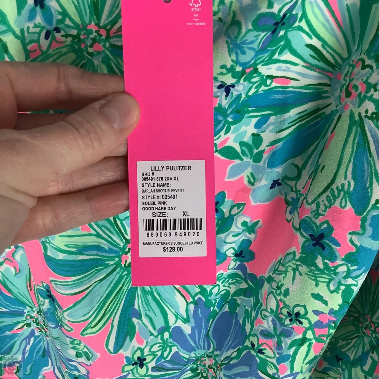 Top Long Sleeve Designer By Lilly Pulitzer In Green, Size: Xl