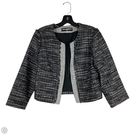 Blazer Designer By Karl Lagerfeld In Black, Size: M
