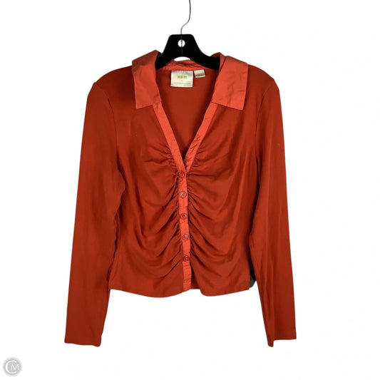 Top Long Sleeve By Maeve In Orange, Size: L