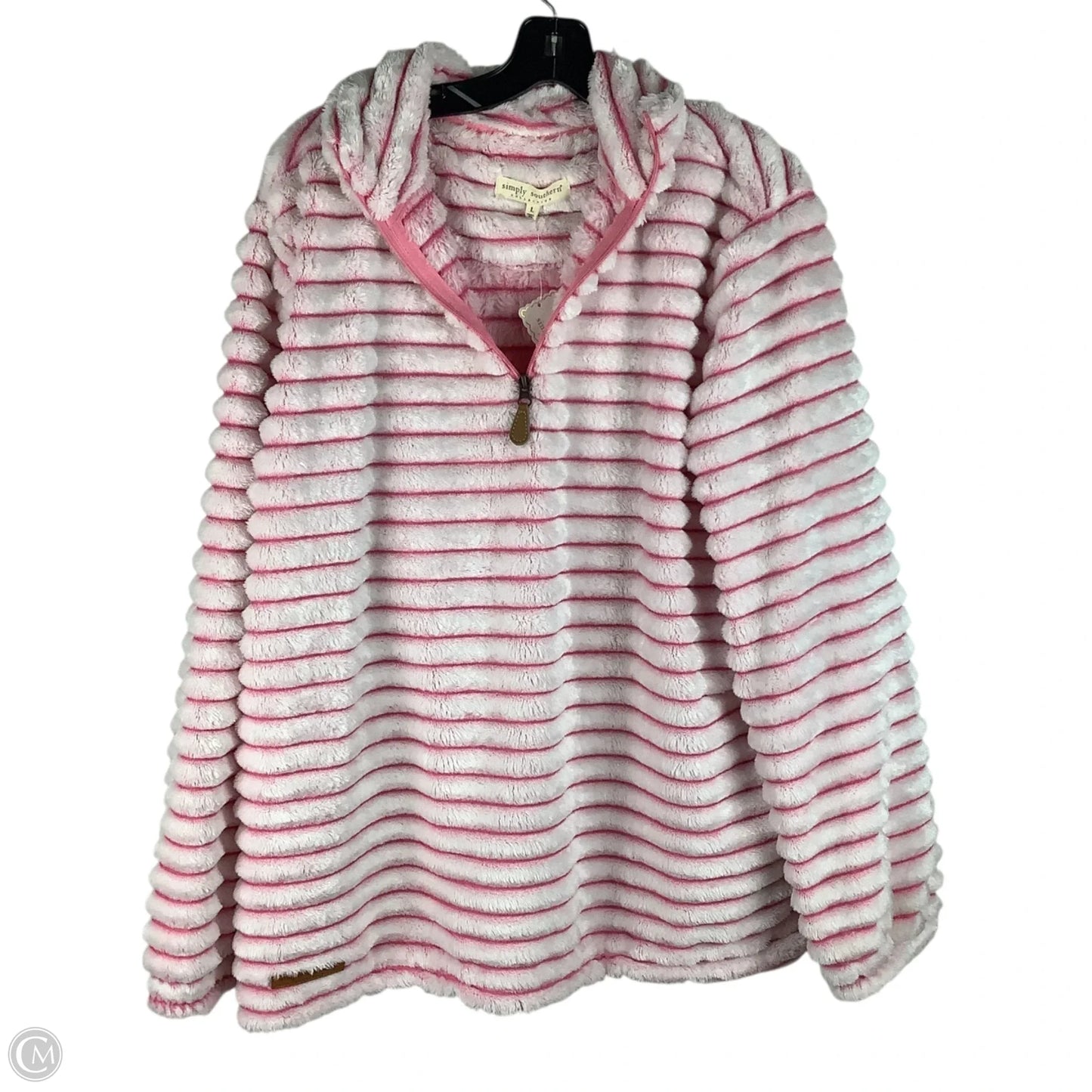 Jacket Faux Fur & Sherpa By Simply Southern In Pink, Size: L