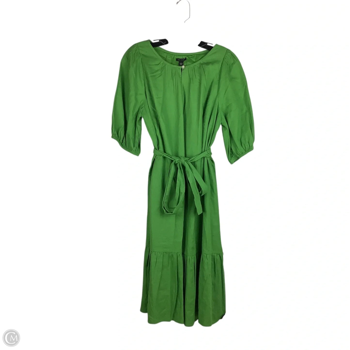 Dress Casual Midi By Ann Taylor In Green, Size: L
