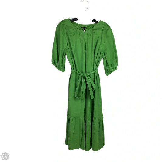 Dress Casual Midi By Ann Taylor In Green, Size: L