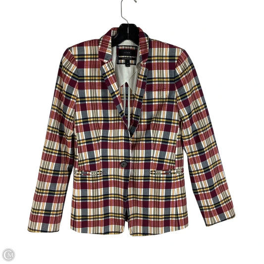 Blazer By J. Crew In Plaid Pattern, Size: 4
