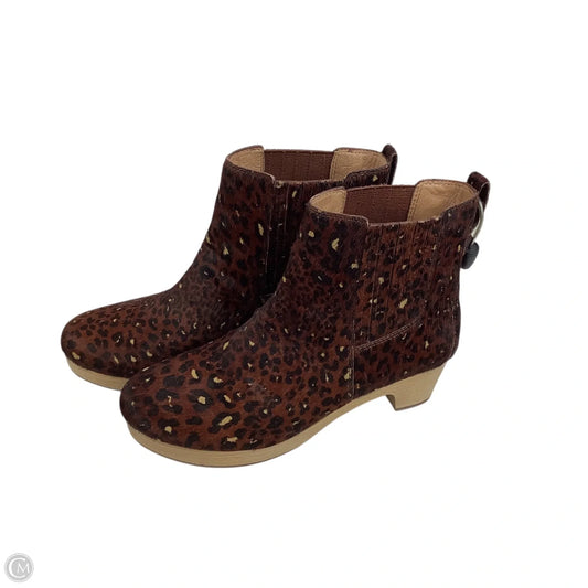 Boots Ankle Heels By Madewell In Animal Print, Size: 6.5