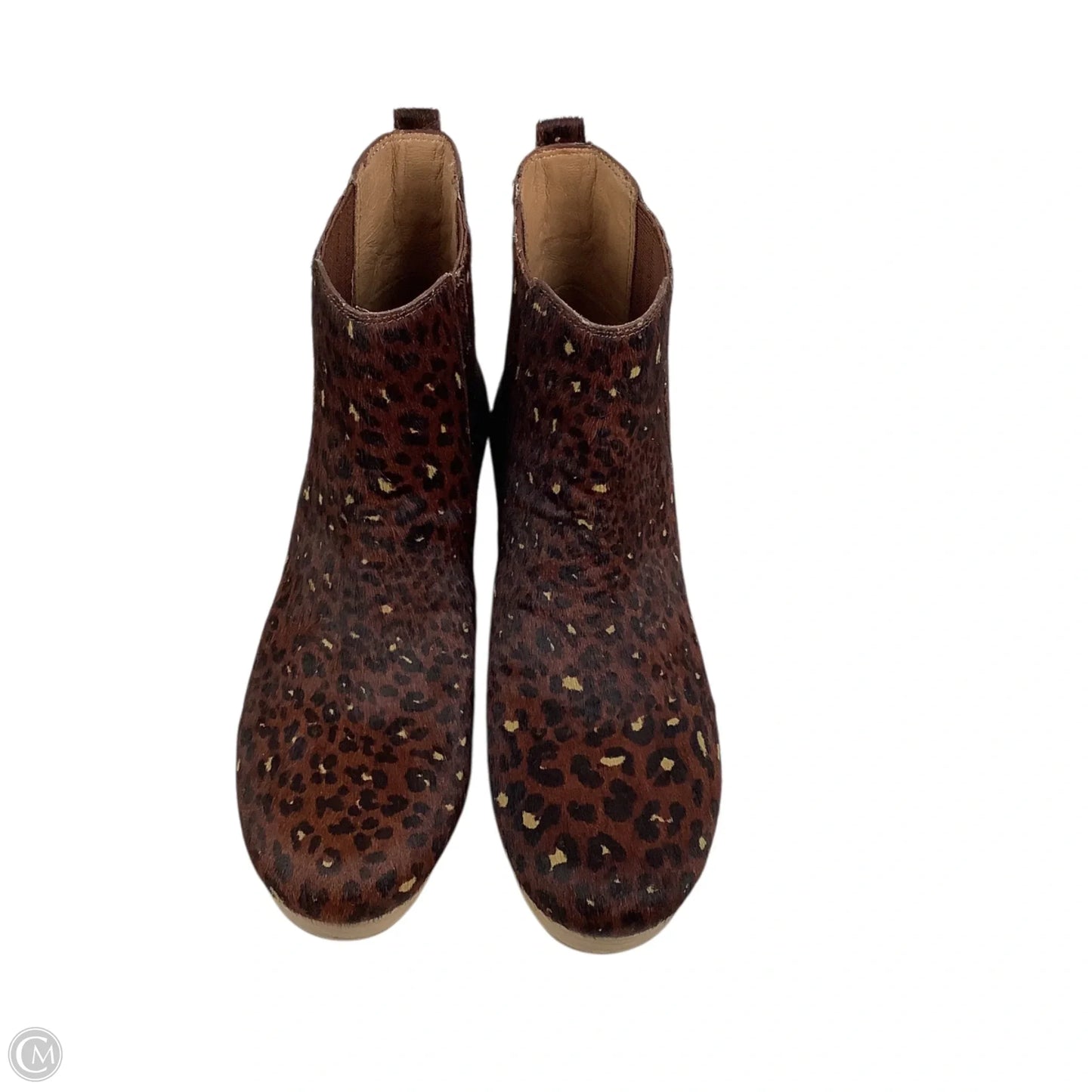 Boots Ankle Heels By Madewell In Animal Print, Size: 6.5