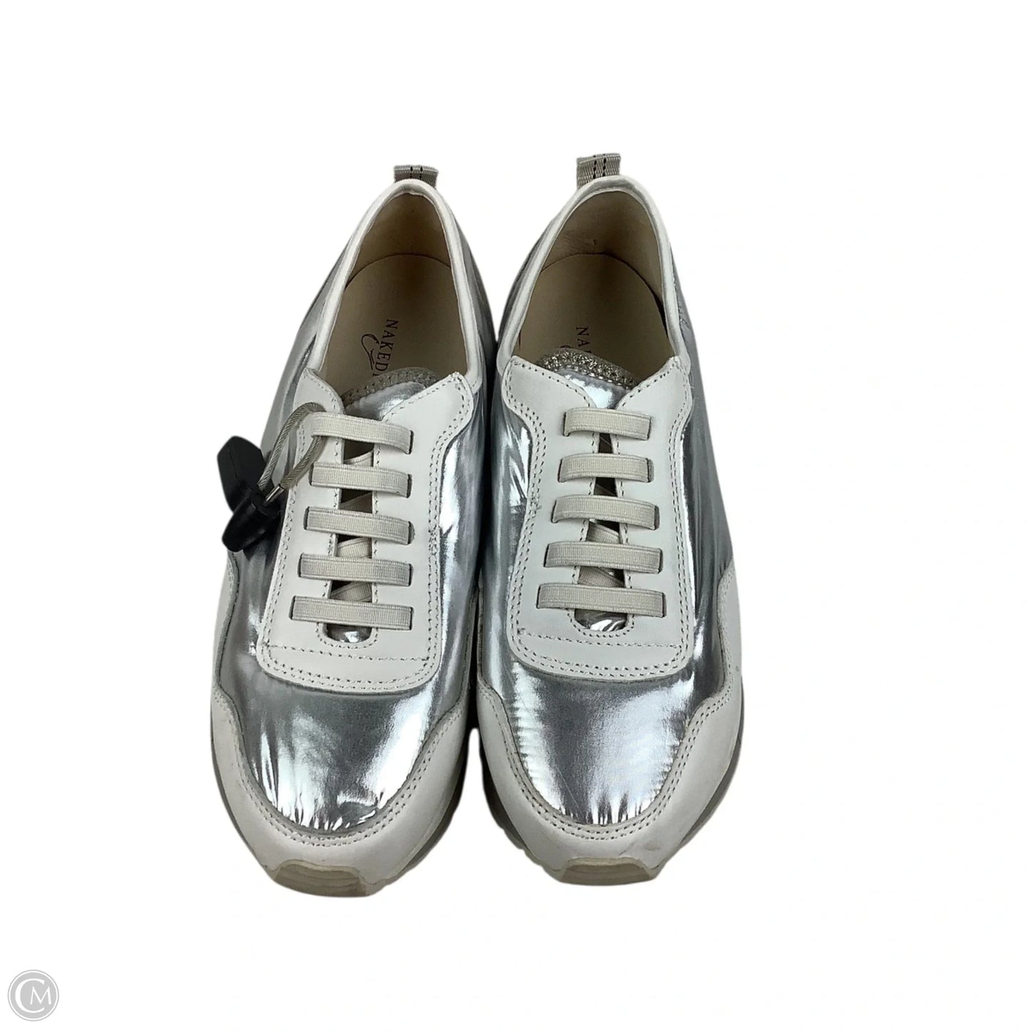Shoes Sneakers By Clothes Mentor In Silver, Size: 8