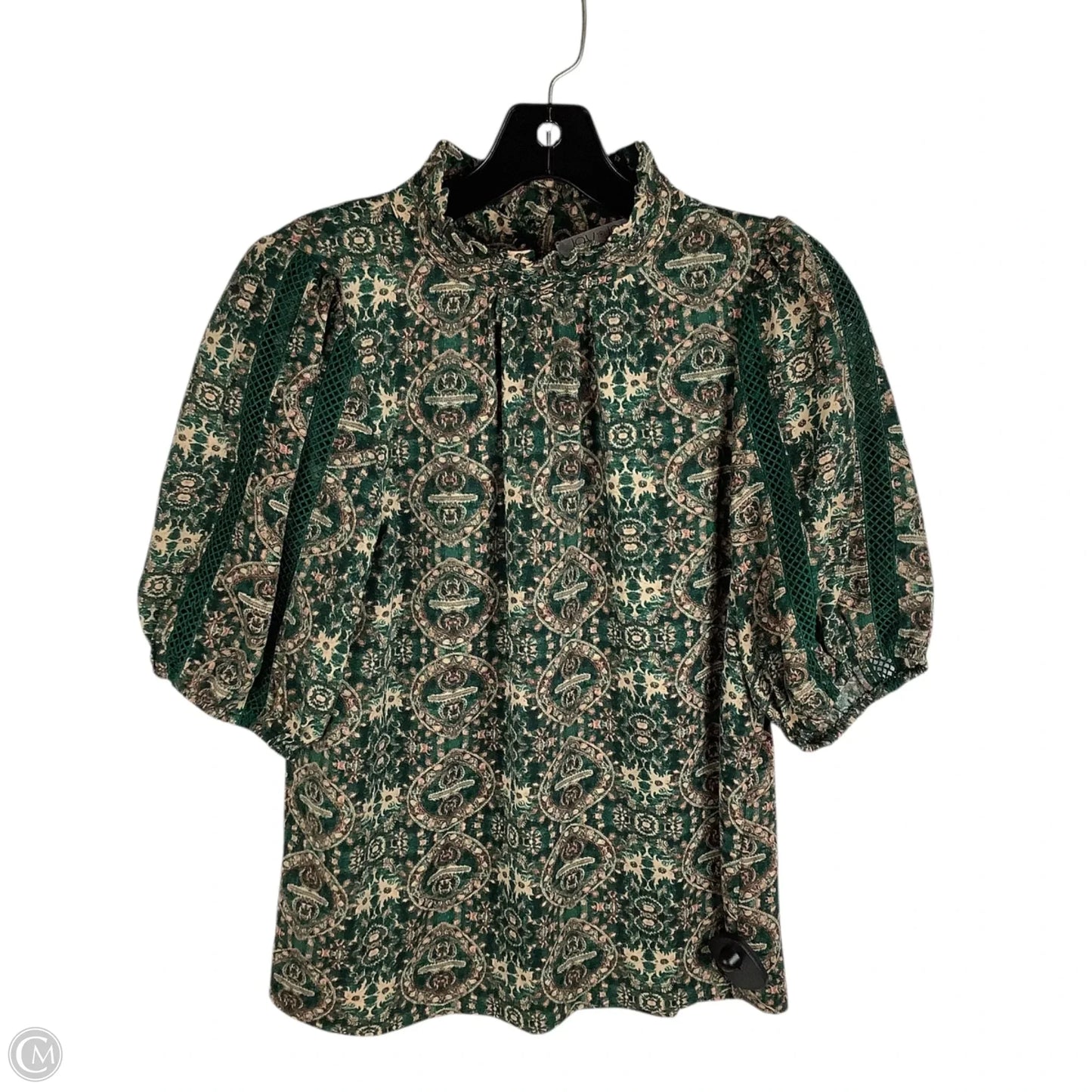 Top Short Sleeve By Joy Joy In Green, Size: Est. S