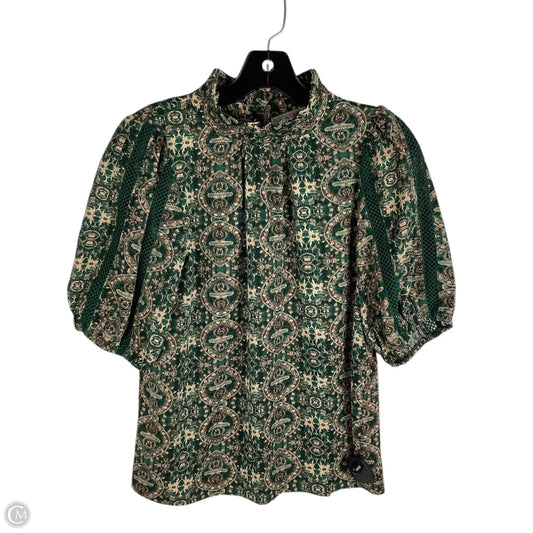 Top Short Sleeve By Joy Joy In Green, Size: Est. S