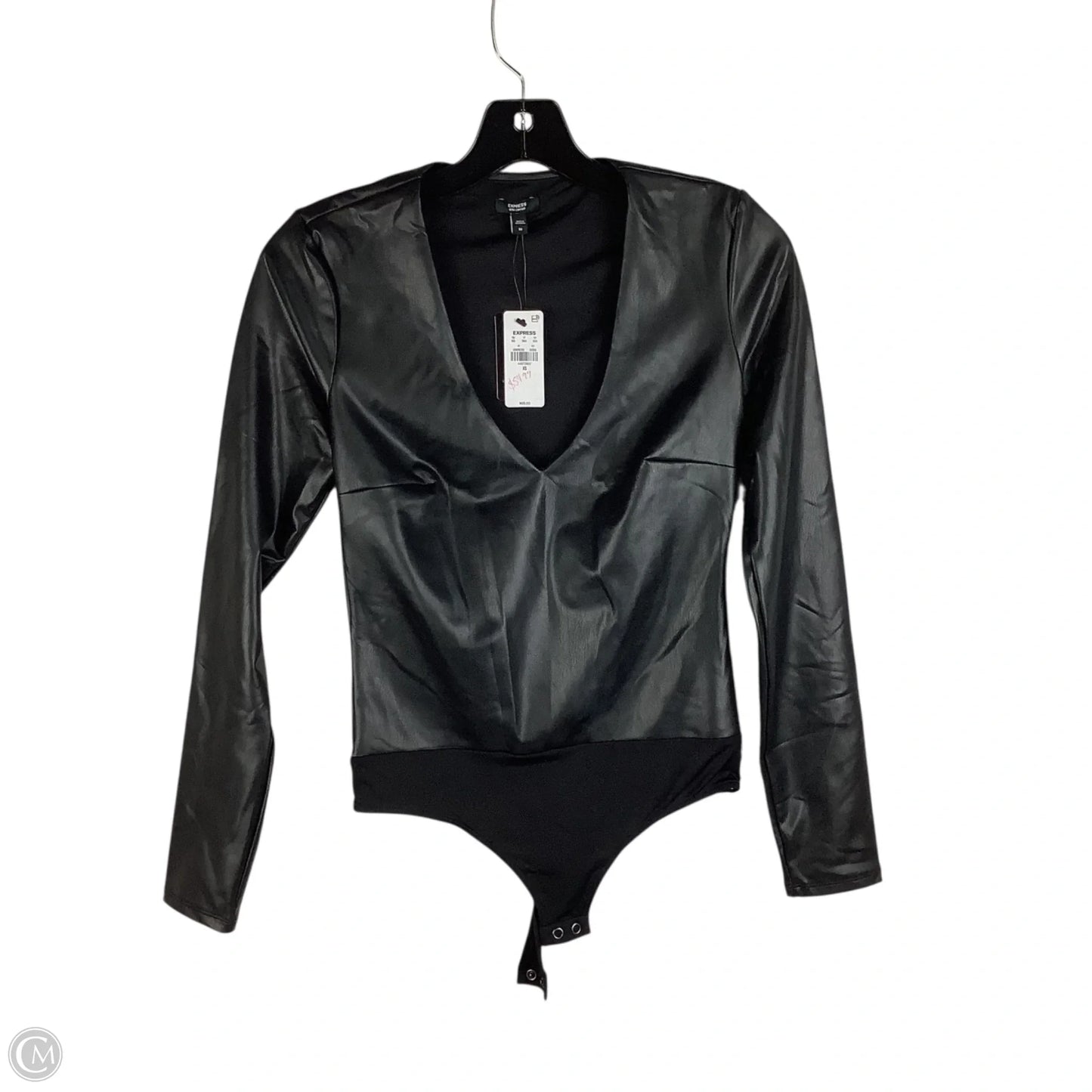 Bodysuit By Express In Black, Size: Xs