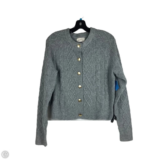 Sweater Cardigan By Universal Thread In Grey, Size: L