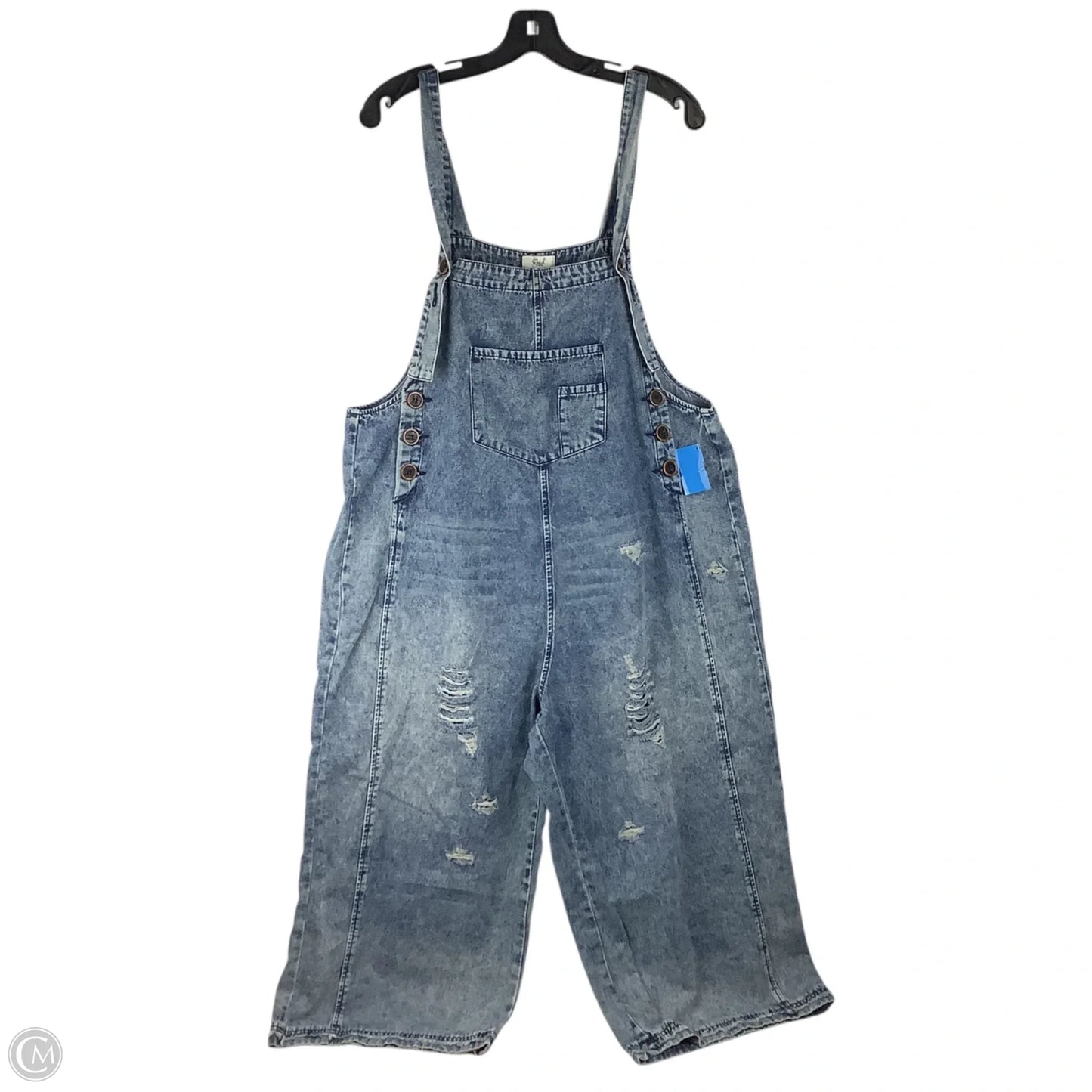 Overalls By Easel In Blue Denim, Size: S