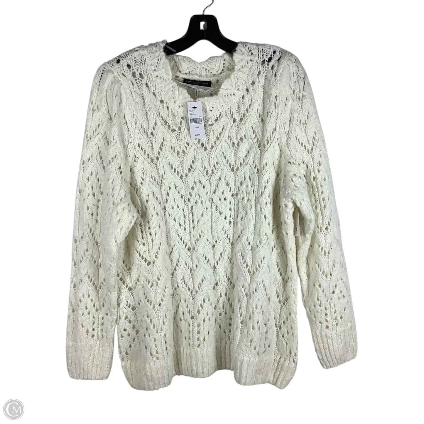 Sweater By Lane Bryant In White, Size: 2x (18/20)
