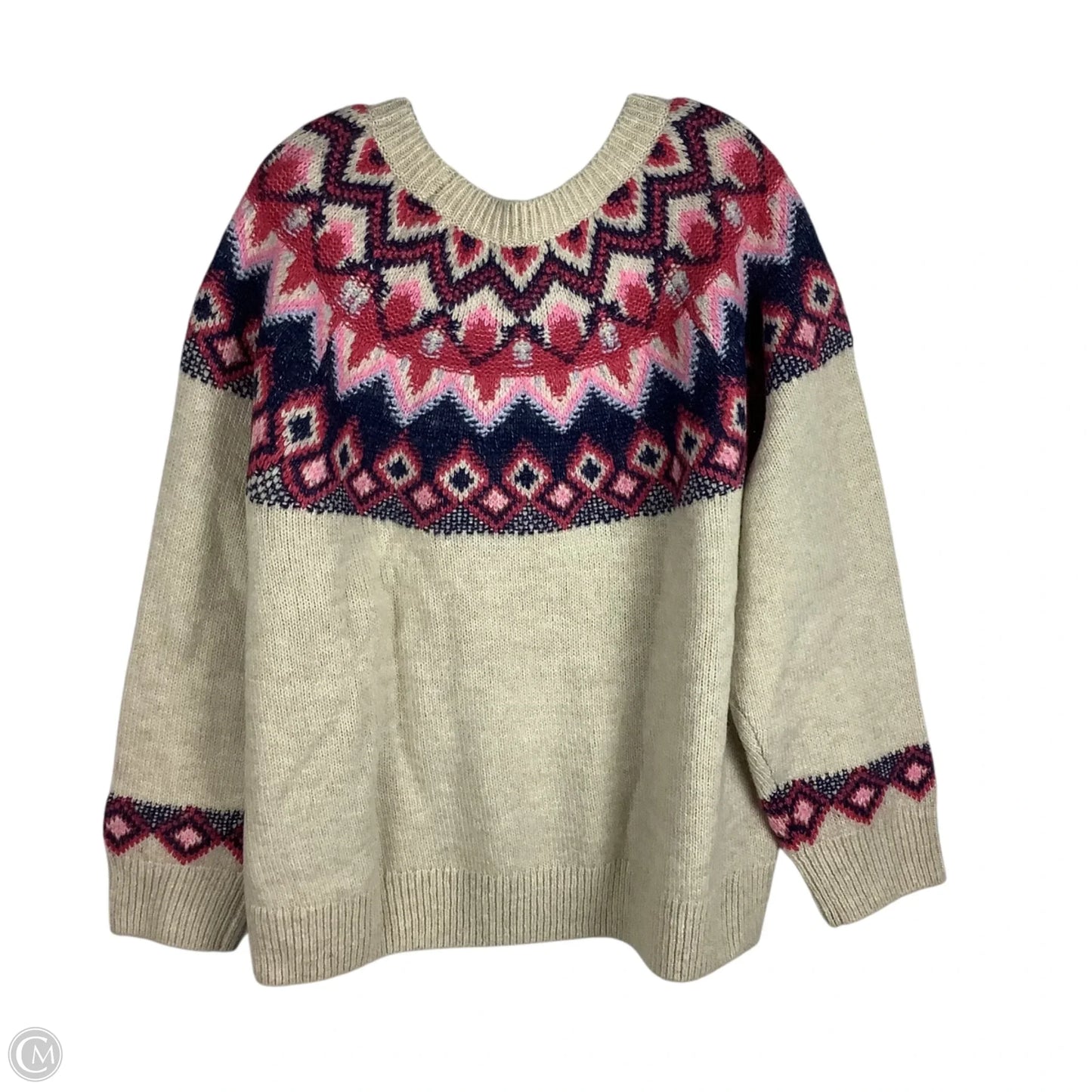 Sweater By Old Navy In Pink & Tan, Size: Xxl