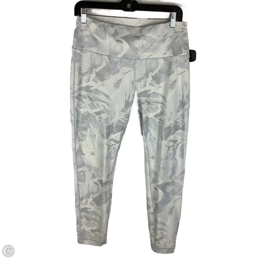 Athletic Leggings By Lululemon In Grey & White, Size: 12