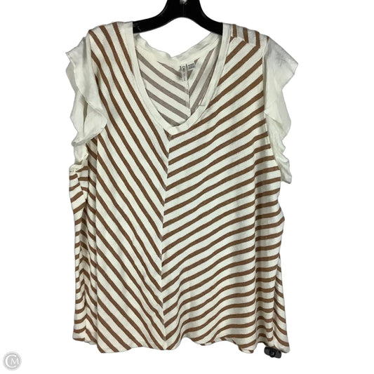 Top Sleeveless By Cato In Striped Pattern, Size: 4x (26/28)
