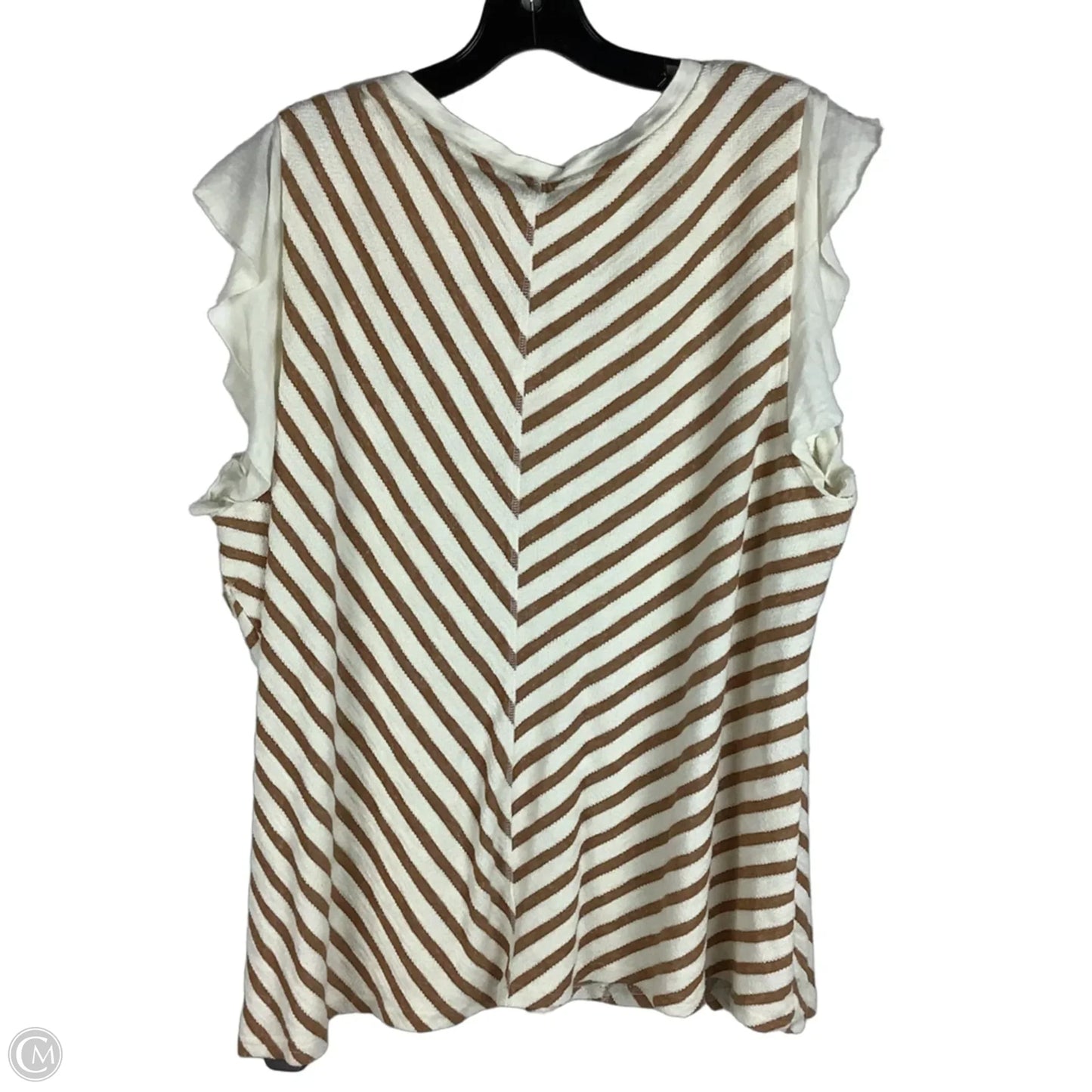 Top Sleeveless By Cato In Striped Pattern, Size: 4x (26/28)