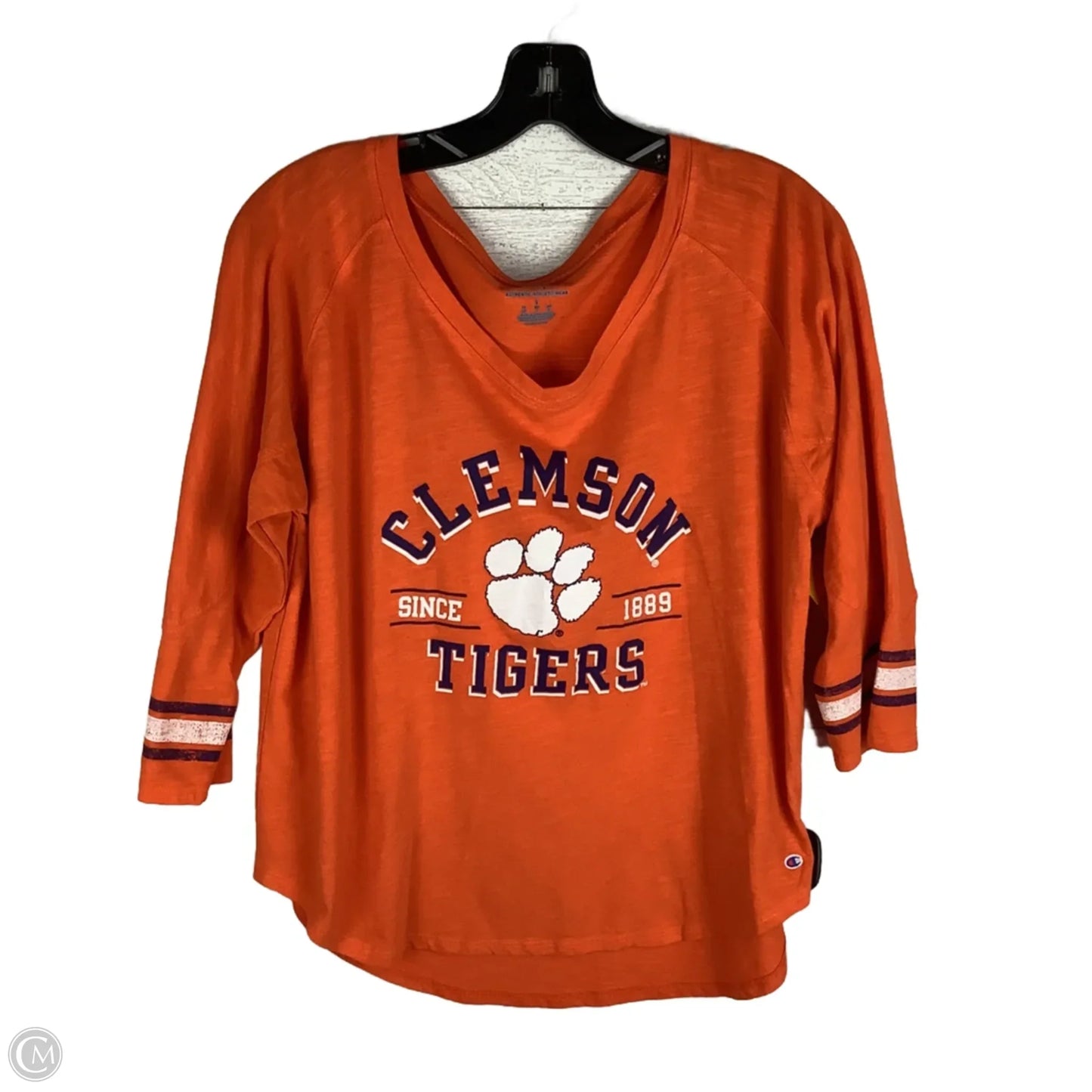 Top Long Sleeve By Champion In Orange, Size: L