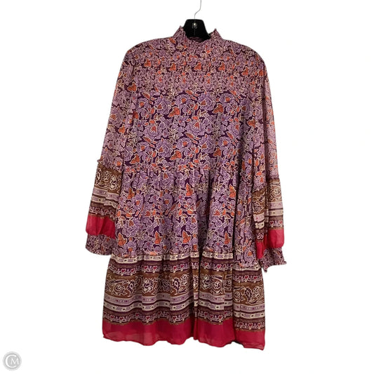 Dress Casual Short By Clothes Mentor In Orange & Purple, Size: Xl