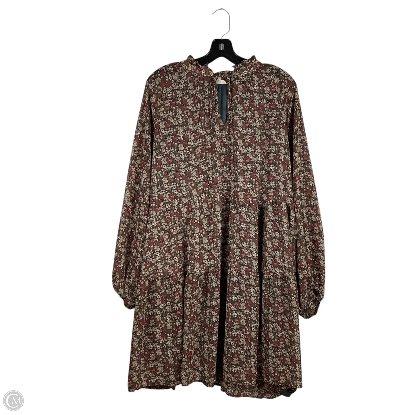 Dress Casual Short By Chicsoul In Floral Print, Size: 1x