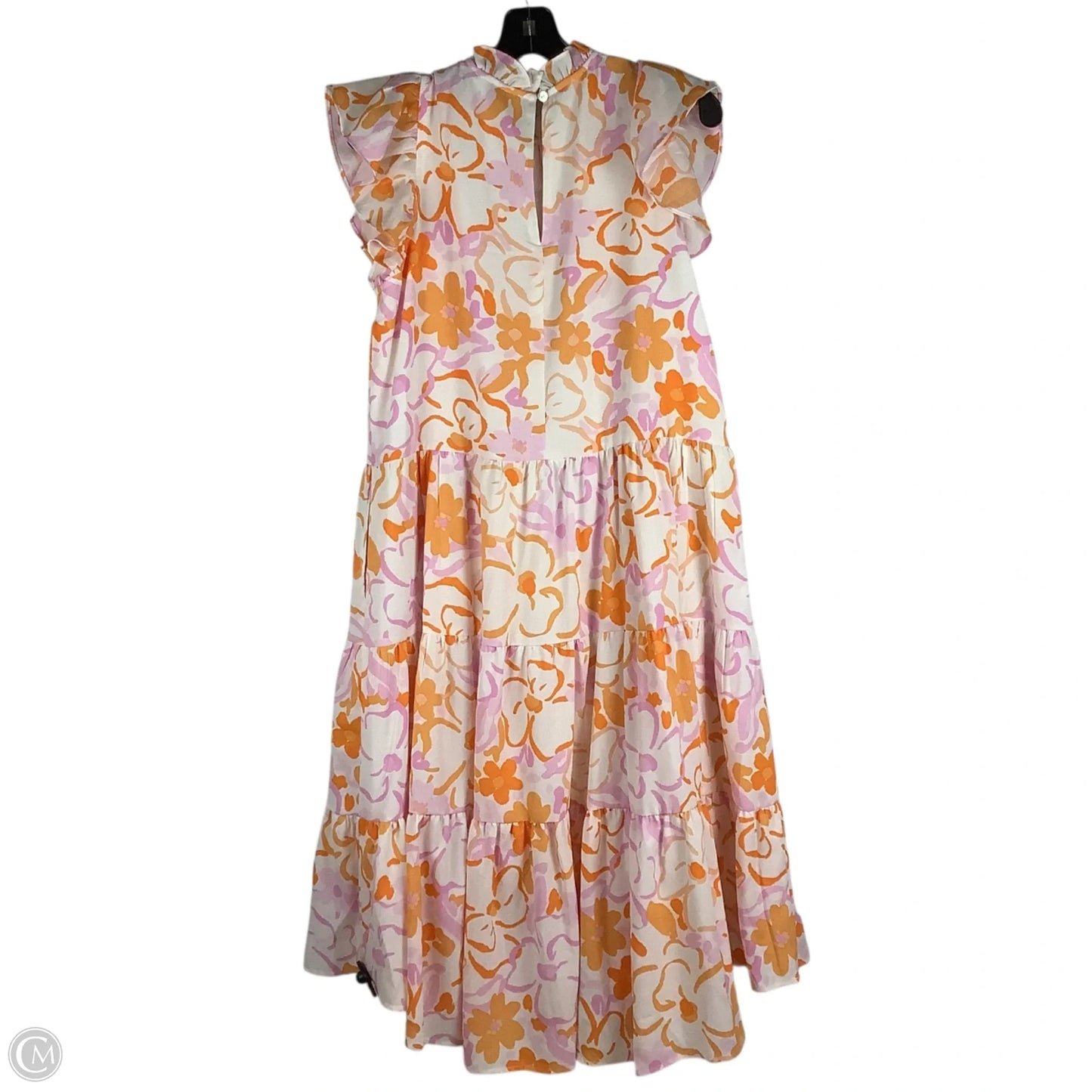 Dress Casual Midi By Pinch In Orange & Pink, Size: L