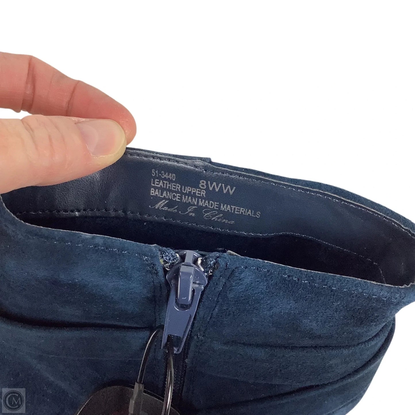 Boots Leather By Cmc In Blue, Size: 8WW