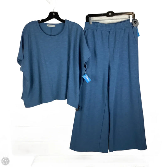 Pants Set 2pc By Zenana In Blue, Size: L