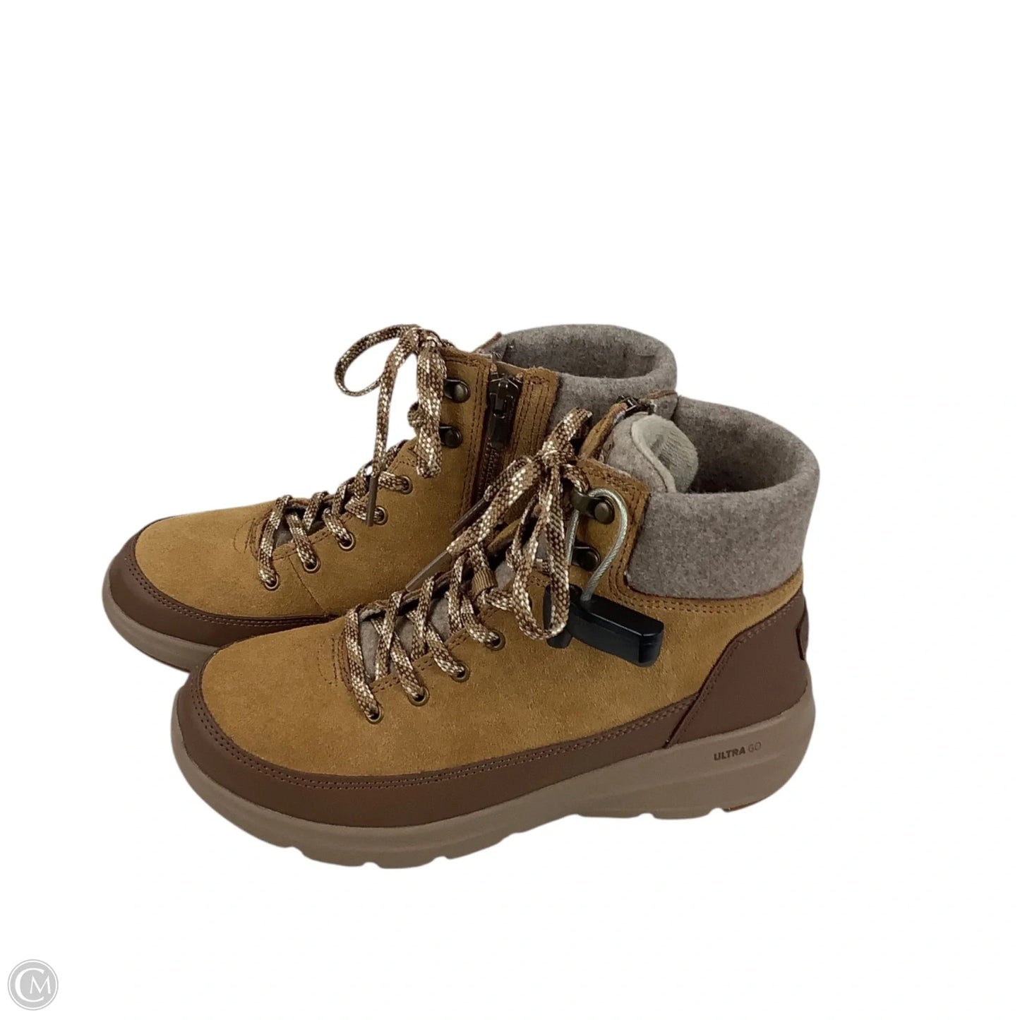 Boots Ankle Flats By Skechers In Brown, Size: 6.5