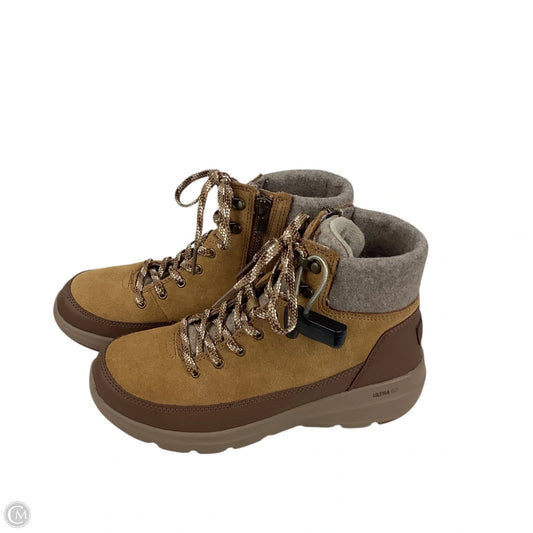 Boots Ankle Flats By Skechers In Brown, Size: 6.5