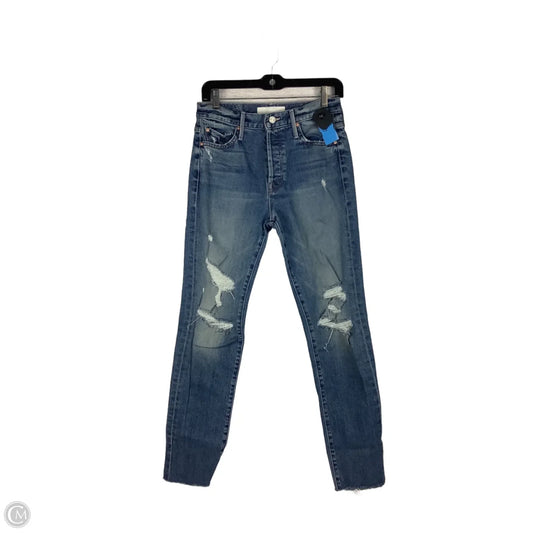 Jeans Straight By Mother In Blue Denim, Size: 2