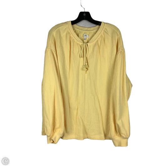 Top Long Sleeve By Aerie In Yellow, Size: S